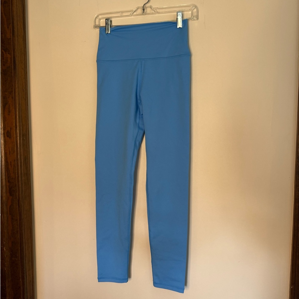 Aerie Blue Vinyl High-Rise Leggings